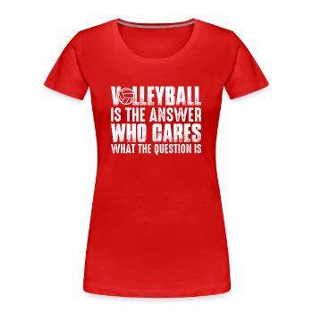 Volley-ball Volley-ball Joueur de volley-ball - T-shirt bio Premium Femme - rouge - Devant - Mia (176cm)