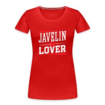 Speerwerfen Liebhaber Speerwurf Speer Speerwerfer - Frauen Premium Bio T-Shirt - Rot - Vorne - Mia (176cm)