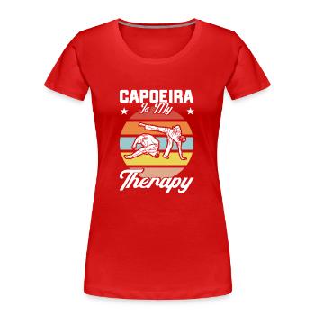 Capoeira Geschenk Brasilien Kampfkunst Capoeira - Frauen Premium Bio T-Shirt - Rot - Vorne - Mia (176cm)