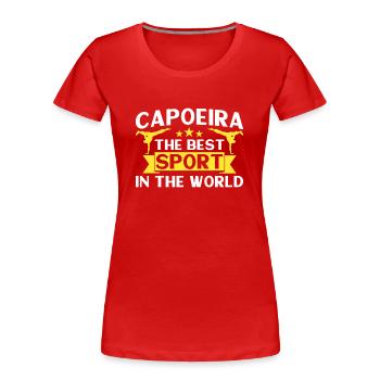 Capoeira Geschenk Brasilien Kampfkunst Capoeira - Frauen Premium Bio T-Shirt - Rot - Vorne - Mia (176cm)