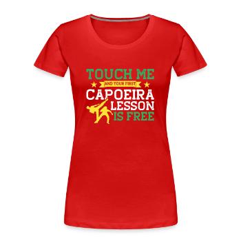 Capoeira Geschenk Brasilien Kampfkunst Capoeira - Frauen Premium Bio T-Shirt - Rot - Vorne - Mia (176cm)