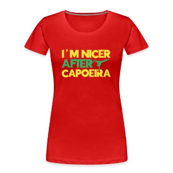 Capoeira Geschenk Brasilien Kampfkunst Capoeira - Frauen Premium Bio T-Shirt - Rot - Vorne - Mia (176cm)