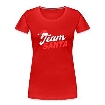 Team Santa - Frauen Premium Bio T-Shirt - Rot - Vorne - Mia (176cm)