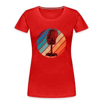 Karaoke Singer Microphone Vocalist - Frauen Premium Bio T-Shirt - Rot - Vorne - Mia (176cm)