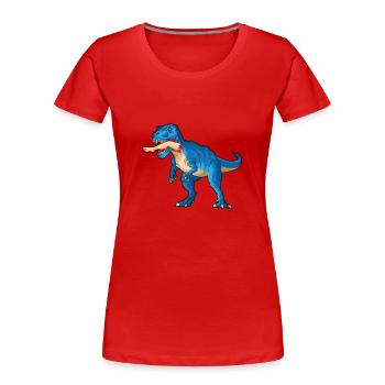 Leg surgery wheelchair lost leg - Women's Premium Organic T-Shirt - red - Front - Mia (176cm)
