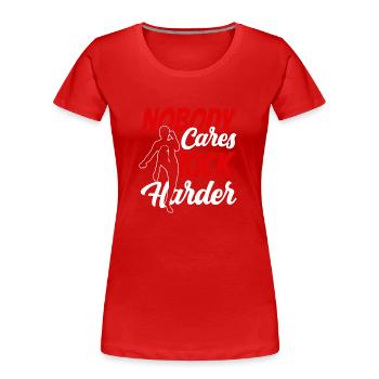 Niemand Interessiert Es Kick Härter Kickboxen Team - Frauen Premium Bio T-Shirt - Rot - Vorne - Mia (176cm)