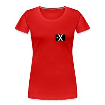 Bandera Independentista Catalana Estelada Negra - Frauen Premium Bio T-Shirt - Rot - Vorne - Mia (176cm)