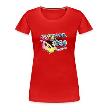 Génial depuis 1964. Wakeboard Lifestyle Vintage - T-shirt bio Premium Femme - rouge - Devant - Mia (176cm)