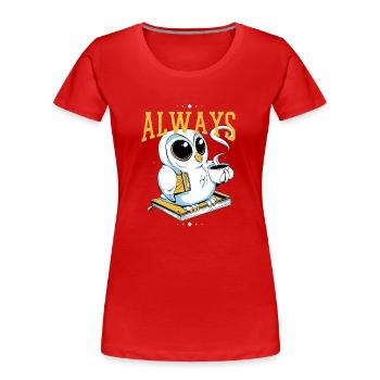 Always Lilly nur für echte Fans - Frauen Premium Bio T-Shirt - Rot - Vorne - Mia (176cm)