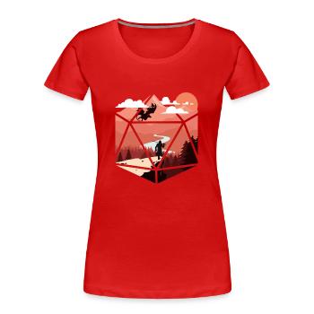 RPG-RPG-Tabletop-Rollenspiele Gamer-Rollenspiel - Frauen Premium Bio T-Shirt - Rot - Vorne - Mia (176cm)