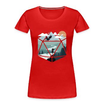 RPG RPG jeux de rôle sur table jeu de rôle de joueur - T-shirt bio Premium Femme - rouge - Devant - Mia (176cm)