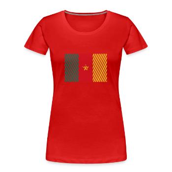 kamerun flagge - Frauen Premium Bio T-Shirt - Rot - Vorne - Mia (176cm)