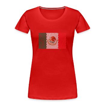Mexiko Flagge - Frauen Premium Bio T-Shirt - Rot - Vorne - Mia (176cm)