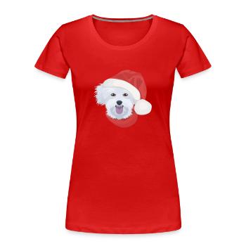 Malteser Joyeux Noël - T-shirt bio Premium Femme - rouge - Devant - Mia (176cm)