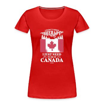 Canada - Frauen Premium Bio T-Shirt - Rot - Vorne - Mia (176cm)
