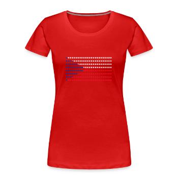 Tschechien Flagge - Frauen Premium Bio T-Shirt - Rot - Vorne - Mia (176cm)