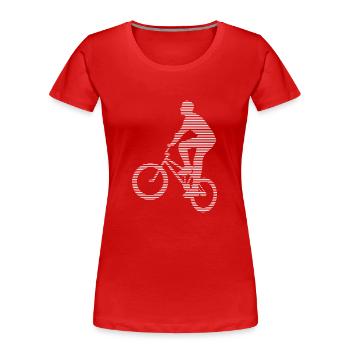 Le BMX - T-shirt bio Premium Femme - rouge - Devant - Mia (176cm)