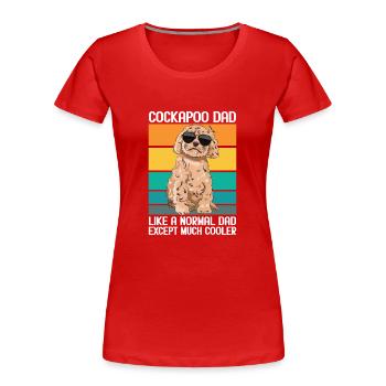 Cockapoo Hund - Frauen Premium Bio T-Shirt - Rot - Vorne - Mia (176cm)