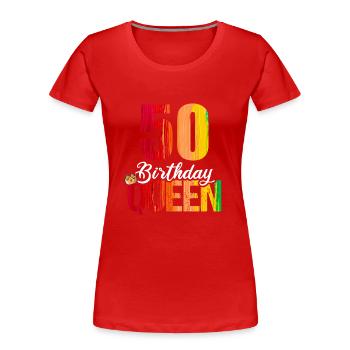 50 Jahre Alt 50 Geburtstag Birthday Queen - Frauen Premium Bio T-Shirt - Rot - Vorne - Mia (176cm)