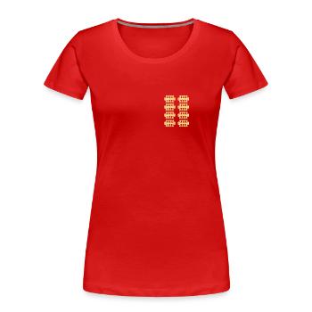40 Jahren 40 Jahre Strichliste 40 Geburtstag - Frauen Premium Bio T-Shirt - Rot - Vorne - Mia (176cm)