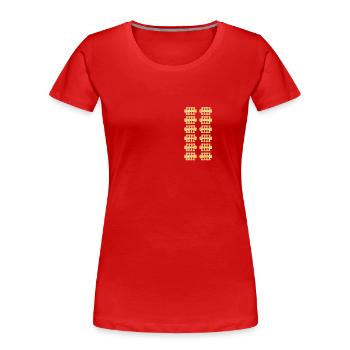 60 years 60 years tally 60 birthday - Women's Premium Organic T-Shirt - red - Front - Mia (176cm)