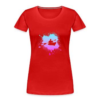 Kanusport - Frauen Premium Bio T-Shirt - Rot - Vorne - Mia (176cm)