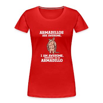 Cadeau de tatou - T-shirt bio Premium Femme - rouge - Devant - Mia (176cm)