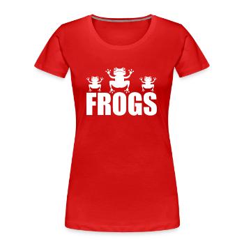 I love frogs - Women's Premium Organic T-Shirt - red - Front - Mia (176cm)