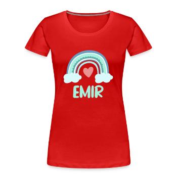 Emir Name Rainbow Baby - Women's Premium Organic T-Shirt - red - Front - Mia (176cm)