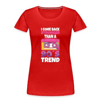 Cassette Type Vintage Cassette Retro Cassette Love - Women's Premium Organic T-Shirt - red - Front - Mia (176cm)