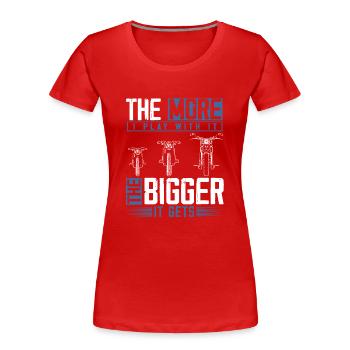 Amateurs de motos, motos, motos - T-shirt bio Premium Femme - rouge - Devant - Mia (176cm)