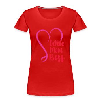 Mutter Ehefrau Boss Muttertag Beste Mama Frau Chef - Frauen Premium Bio T-Shirt - Rot - Vorne - Mia (176cm)