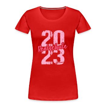 Realschule bestanden Realschulabschluss 2023 - Frauen Premium Bio T-Shirt - Rot - Vorne - Mia (176cm)
