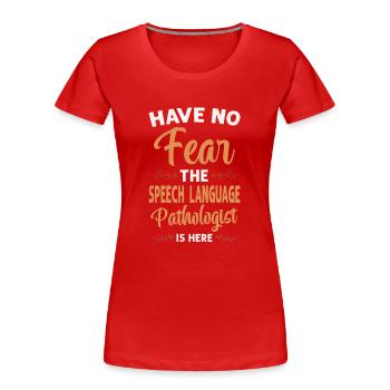 Speech Therapist Therapy Assistant - Frauen Premium Bio T-Shirt - Rot - Vorne - Mia (176cm)