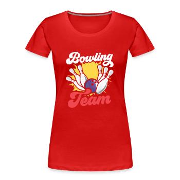 Bowling Team Hobby Bowler Mannschaft - T-shirt bio Premium Femme - rouge - Devant - Mia (176cm)
