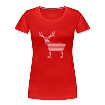 Elk - Women's Premium Organic T-Shirt - red - Front - Mia (176cm)