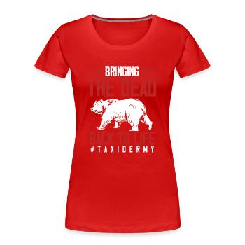 Taxidermie, Taxidermist, Erhaltung Von Tieren - Frauen Premium Bio T-Shirt - Rot - Vorne - Mia (176cm)