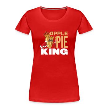 Tarte aux pommes - T-shirt bio Premium Femme - rouge - Devant - Mia (176cm)