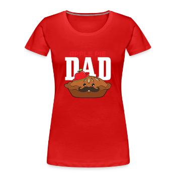 Tarte aux pommes - T-shirt bio Premium Femme - rouge - Devant - Mia (176cm)
