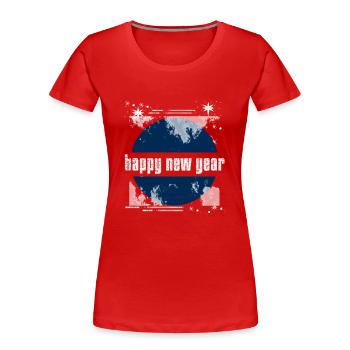 Happy New Year - Women's Premium Organic T-Shirt - red - Front - Mia (176cm)