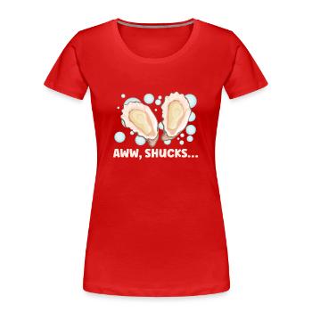 Auster-liebhaber Lustige Auster Auster Shucker - Frauen Premium Bio T-Shirt - Rot - Vorne - Mia (176cm)