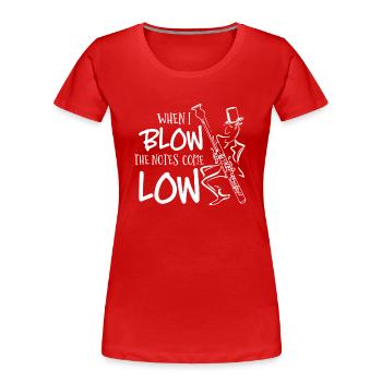 Fassoon, Oboe, Klarinette, Musiklehrer - Frauen Premium Bio T-Shirt - Rot - Vorne - Mia (176cm)