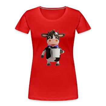 Good morning coffee cow - Women's Premium Organic T-Shirt - red - Front - Mia (176cm)