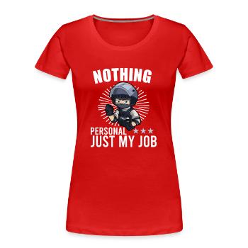 Police Cop Officer Police Office - Frauen Premium Bio T-Shirt - Rot - Vorne - Mia (176cm)