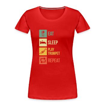 Trumpet Trumpet Player Trumpeter - Women's Premium Organic T-Shirt - red - Front - Mia (176cm)