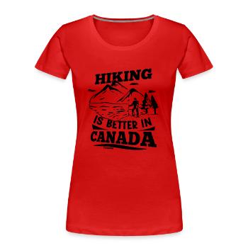 Canada - Frauen Premium Bio T-Shirt - Rot - Vorne - Mia (176cm)