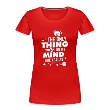 Koalas Kinder Mädchen Eukalyptus Australien - Frauen Premium Bio T-Shirt - Rot - Vorne - Mia (176cm)