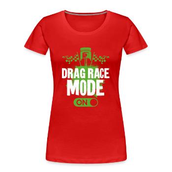 Drag Racing Race Car Drag Race - Frauen Premium Bio T-Shirt - Rot - Vorne - Mia (176cm)
