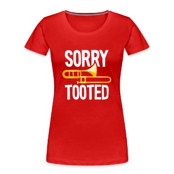 Sorry Tooted Trumpet Music Band - Women's Premium Organic T-Shirt - red - Front - Mia (176cm)