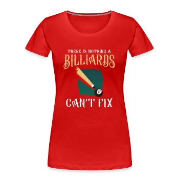 Billards Billard Player Ball là-bas - T-shirt bio Premium Femme - rouge - Devant - Mia (176cm)